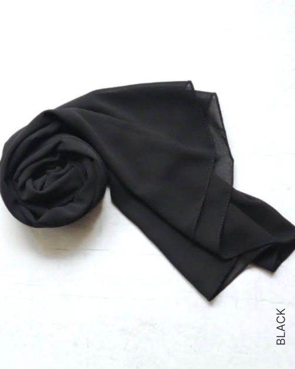 Shop Chiffon Hijabs & Shawls - Black Online | Modesty Hut