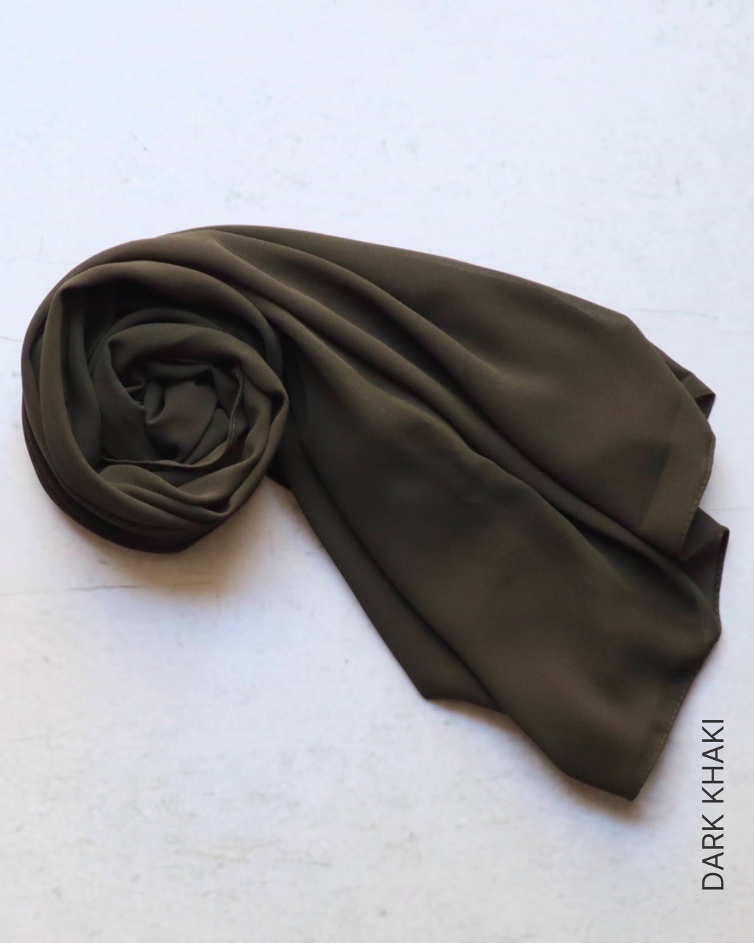 Shop Chiffon Hijabs & Shawls - Dark Khaki Online | Modesty Hut