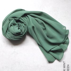 Shop Chiffon Hijabs & Shawls - Dark Mint Green Online | Modesty Hut