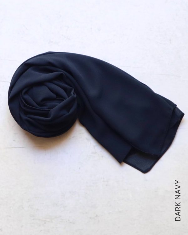 Shop Chiffon Hijabs & Shawls - Dark Navy Online | Modesty Hut