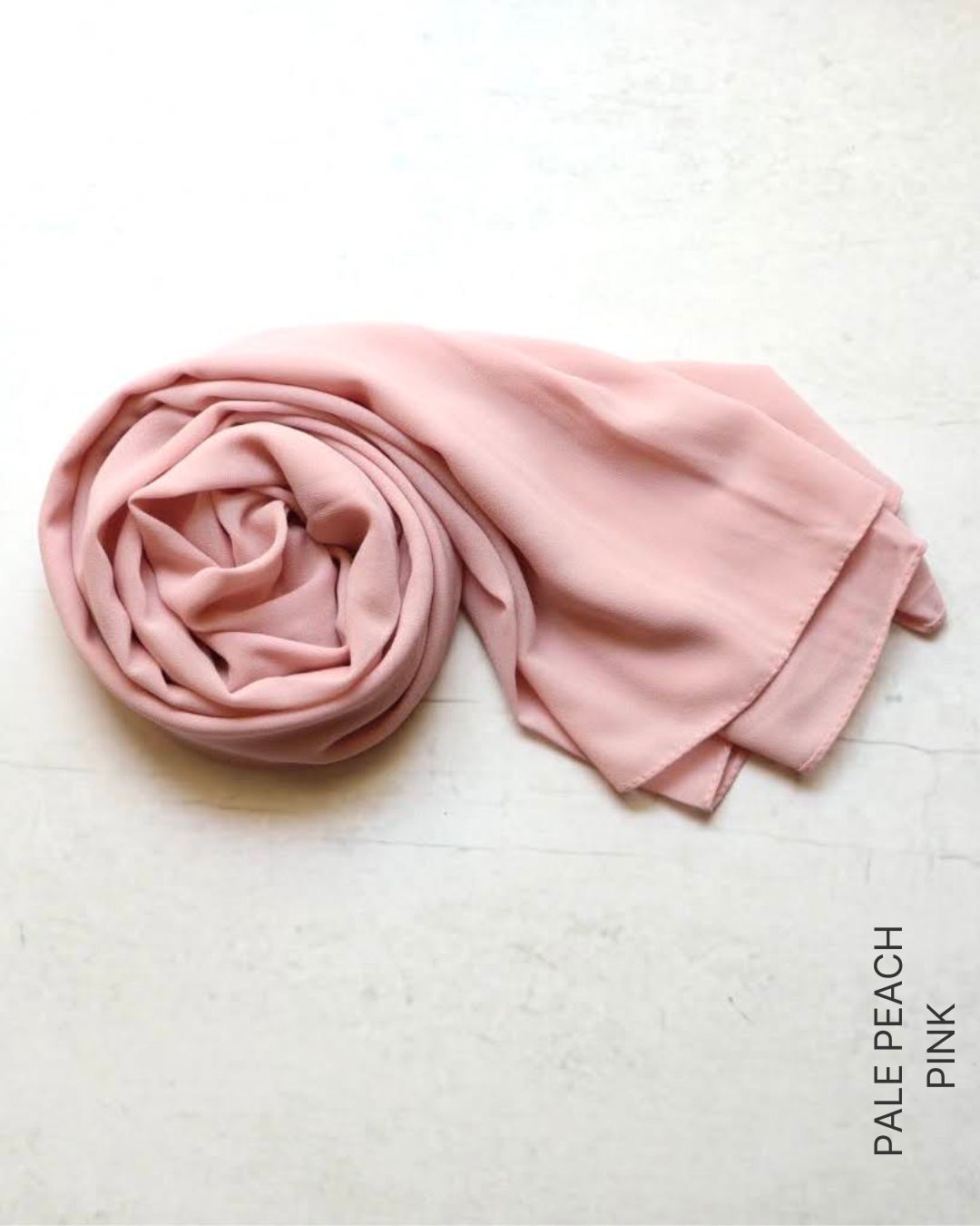 Shop Chiffon Hijabs & Shawls - Pale Peach Pink Online | Modesty Hut