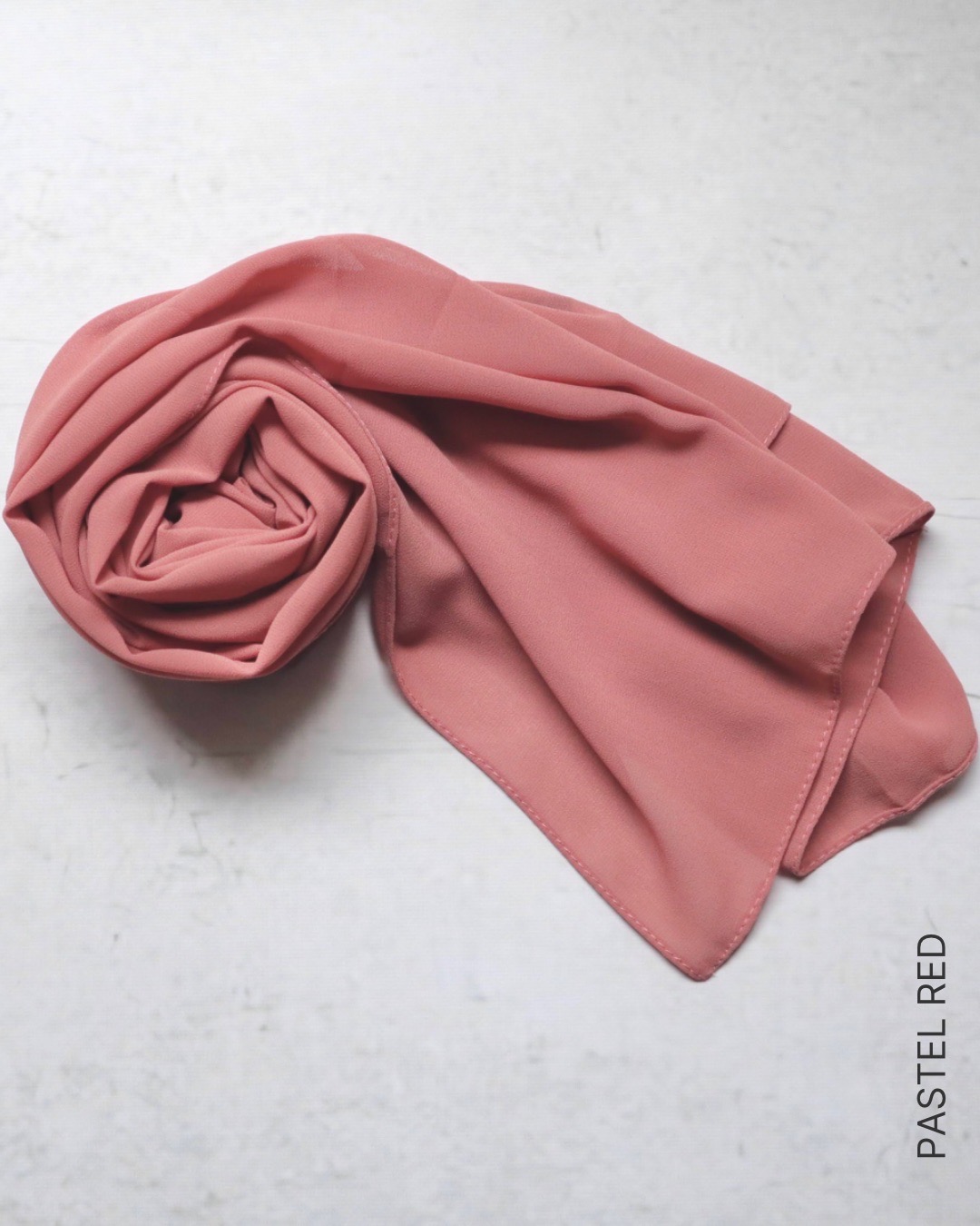 Shop Chiffon Hijabs & Shawls - Pastel Red Online | Modesty Hut