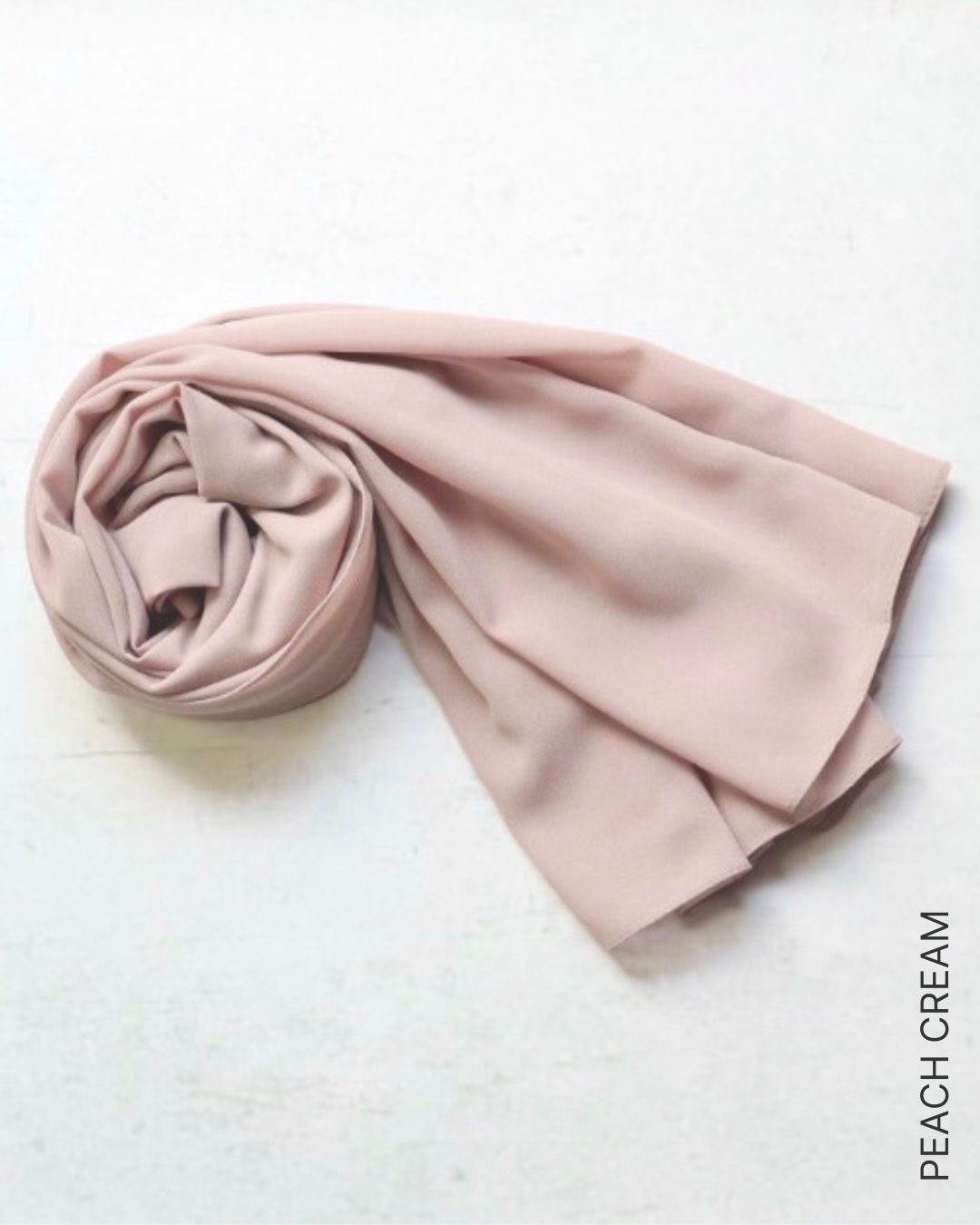 Chiffon Hijabs & Shawls – Peach Cream