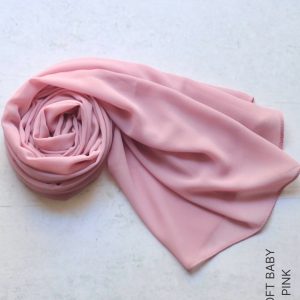 Shop Chiffon Hijabs & Shawls - Soft Baby Pink Online | Modesty Hut