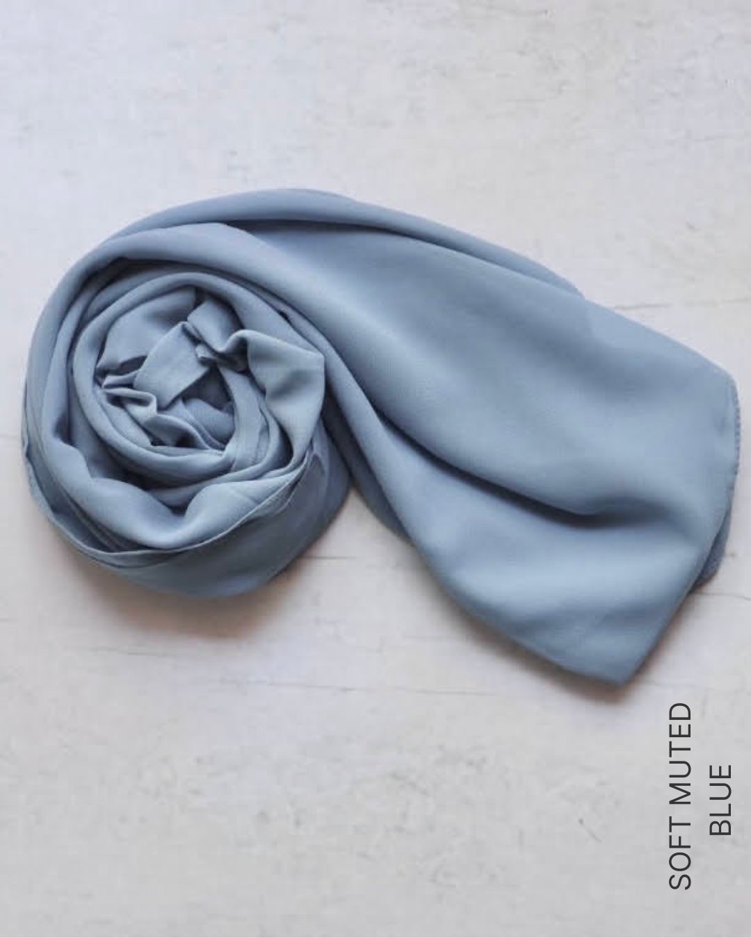 Chiffon Hijabs & Shawls – Soft Muted Blue