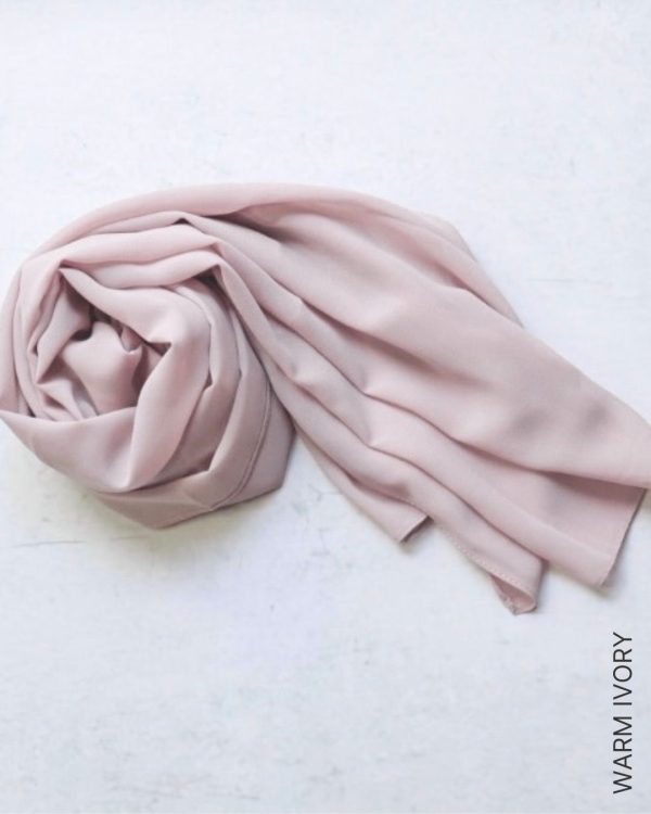 Shop Chiffon Hijabs & Shawls - Warm Ivory Online | Modesty Hut