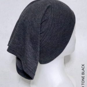 Japanese Cotton Head Cap Two Tone Black