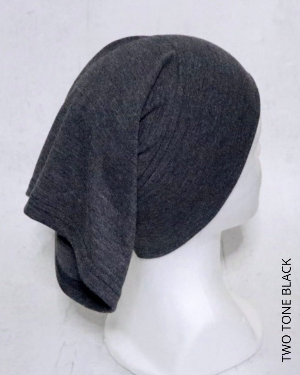 Japanese Cotton Head Cap Two Tone Black