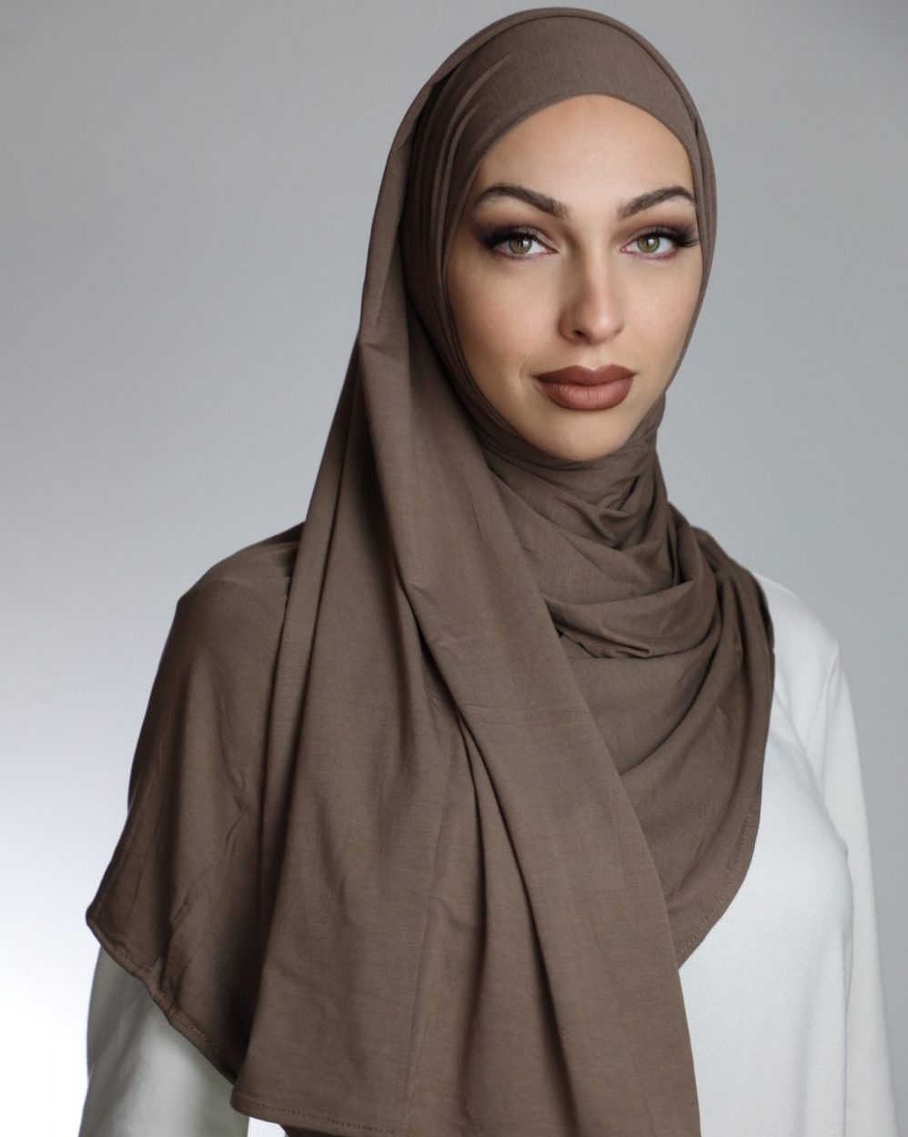 Large Modal Jersey Hijab Coffee Brown