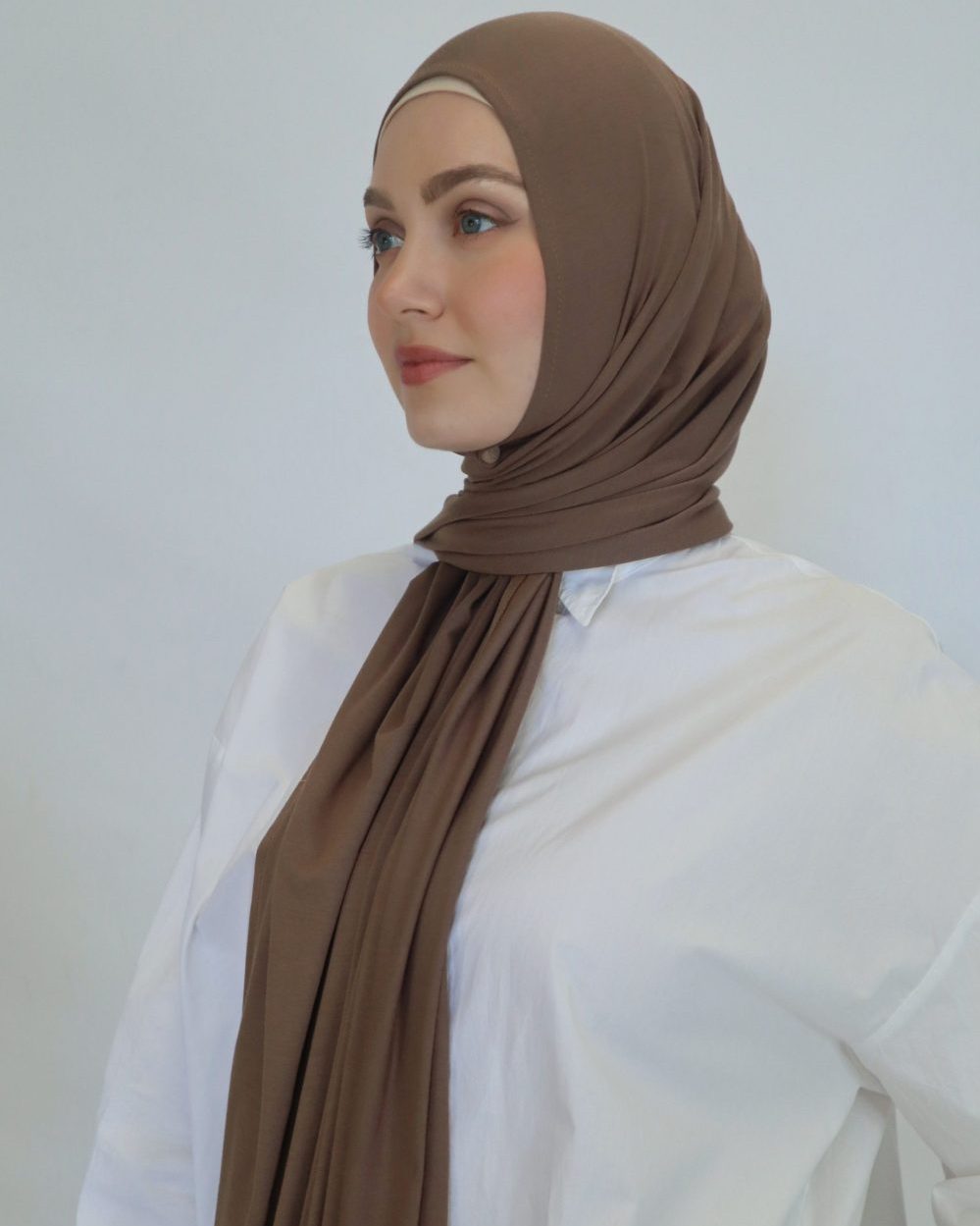 Shop Coffee Brown Jersey Hijabs Online