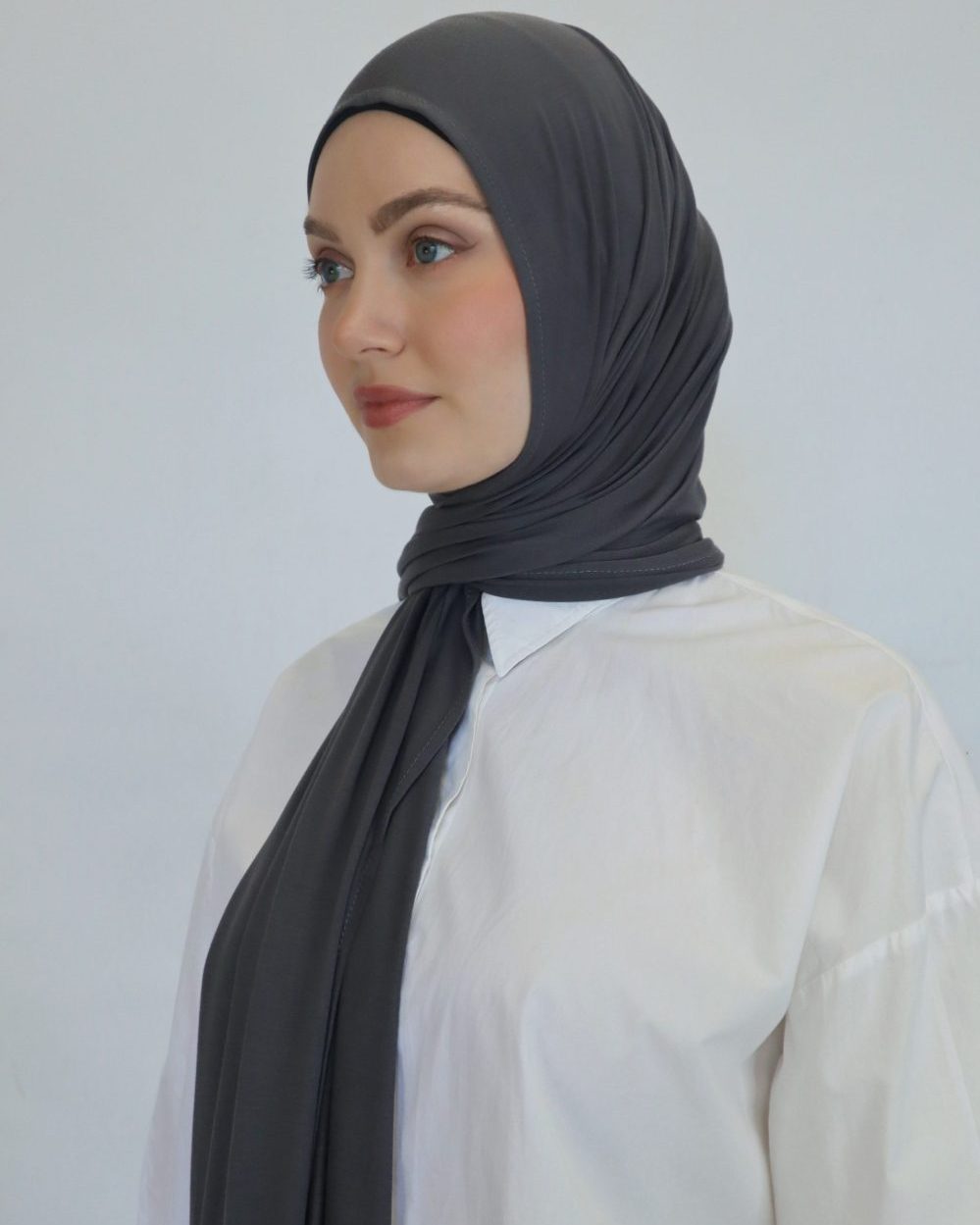 Shop Dark Grey Jersey Hijabs Online
