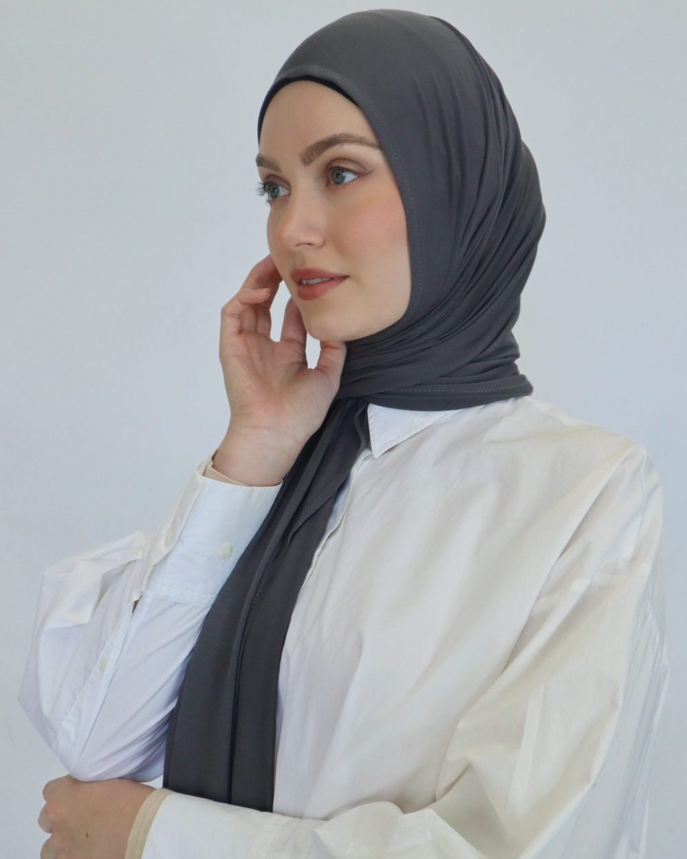 Shop Dark Grey Jersey Hijabs Online