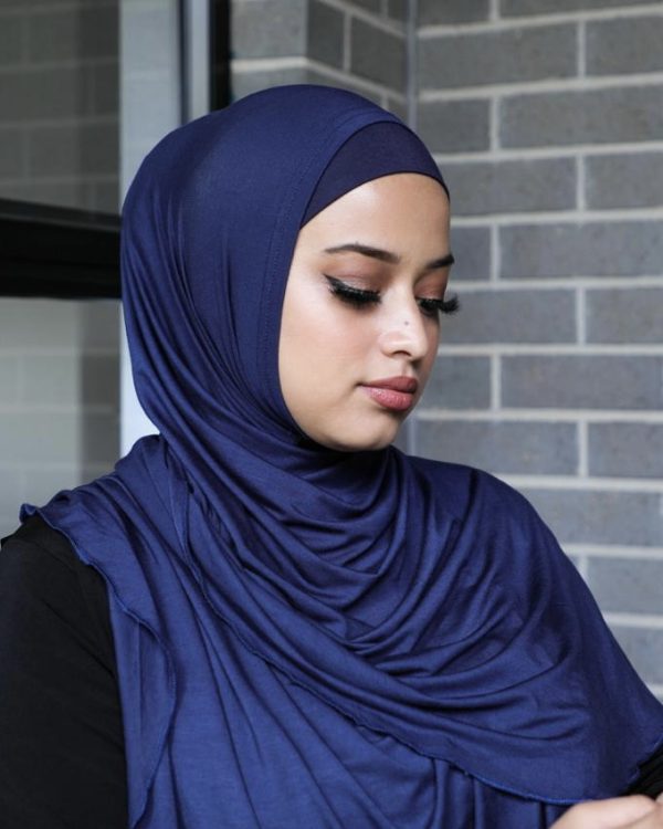 Navy Instant Jersey Hijab