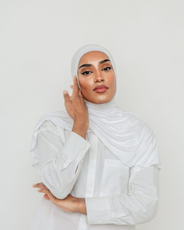 White Instant Modal Jersey Hijab