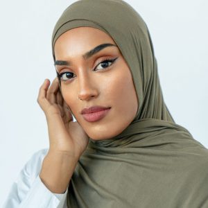 Modal Jersey Hijab Olive Green