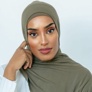 Modal Jersey Hijab Olive Green