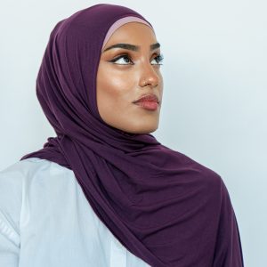 Modal Jersey Hijab Eggplant