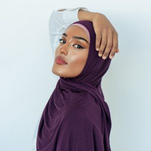 Modal Jersey Hijab Eggplant