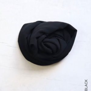Shop Plain Chiffon Square Hijabs - Black Online | Modesty Hut