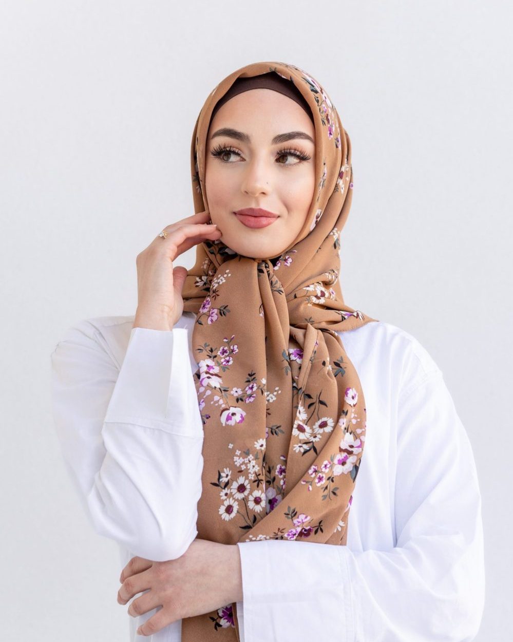 Printed Chiffon Square Hijabs – Golden Meadow