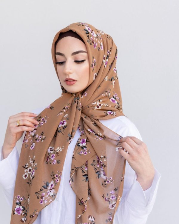 Shop Printed Chiffon Square Hijabs - Golden Meadow Online | Modesty Hut