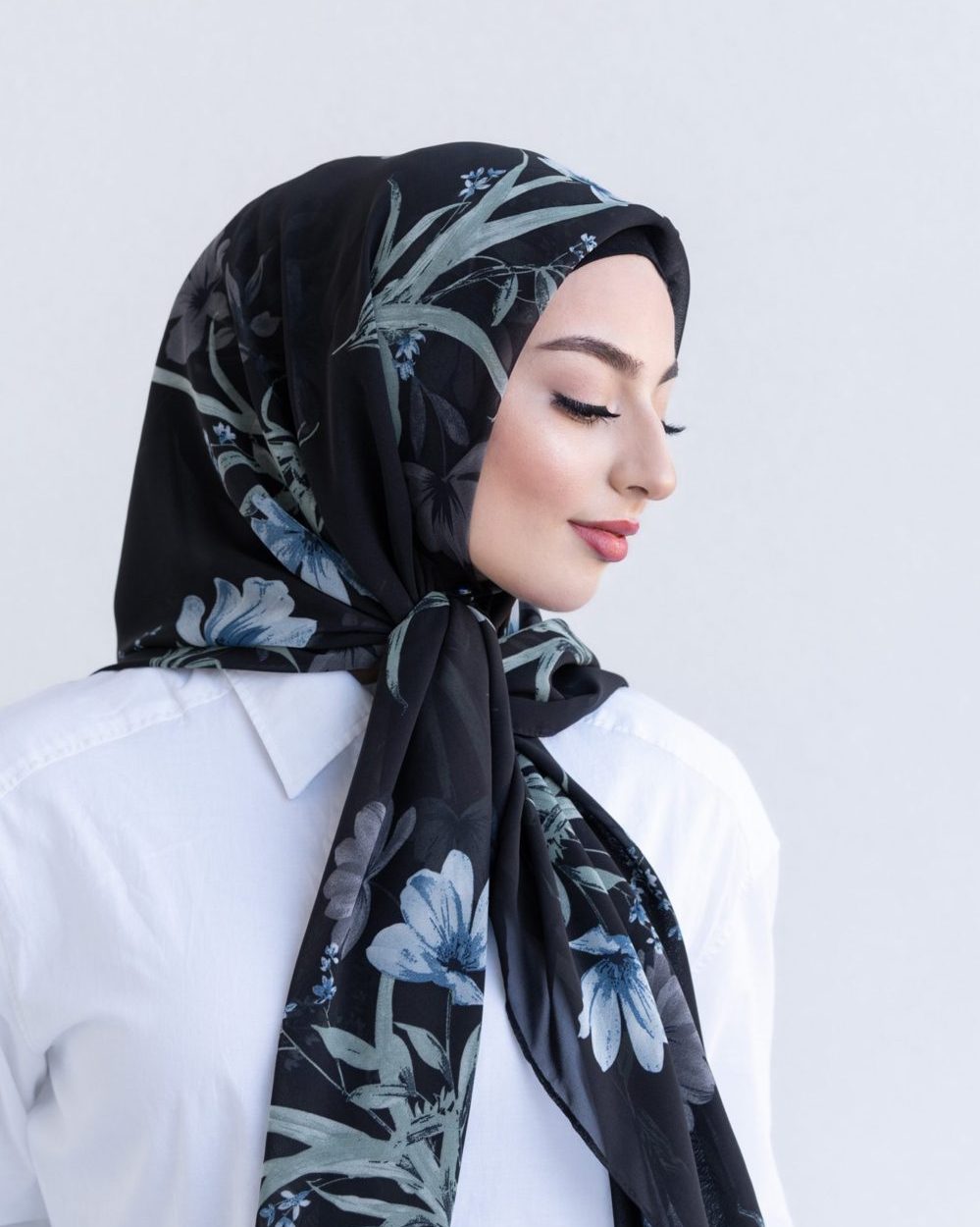 Shop Printed Chiffon Square Hijabs - Leaves Of Green Online | Modesty Hut