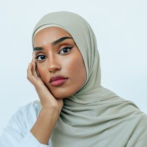 Shop Shimmer Ribbed Jersey - Dark Ivory Hijabs & Shawls Online | Modesty Hut