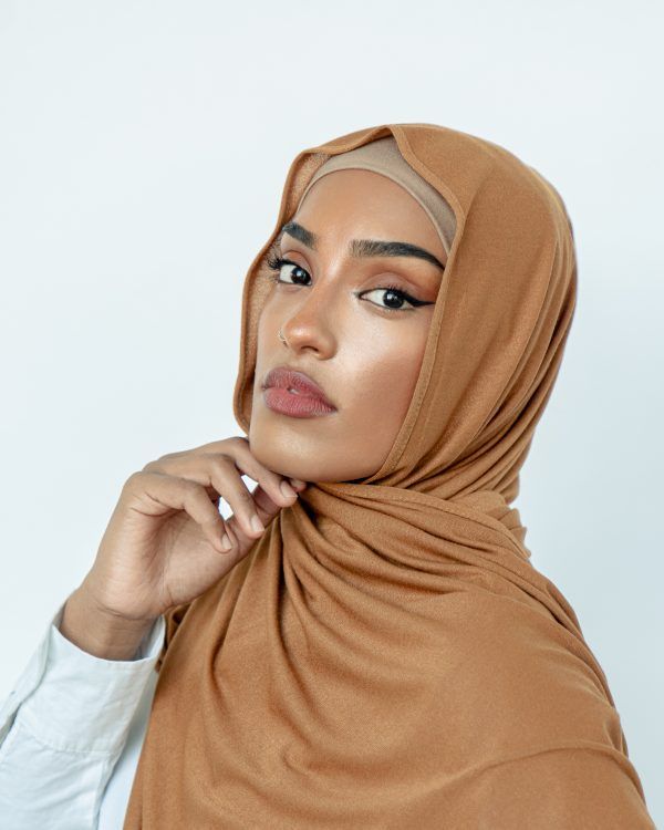 Shop Shimmer Ribbed Jersey - Golden Amber Hijabs & Shawls Online | Modesty Hut