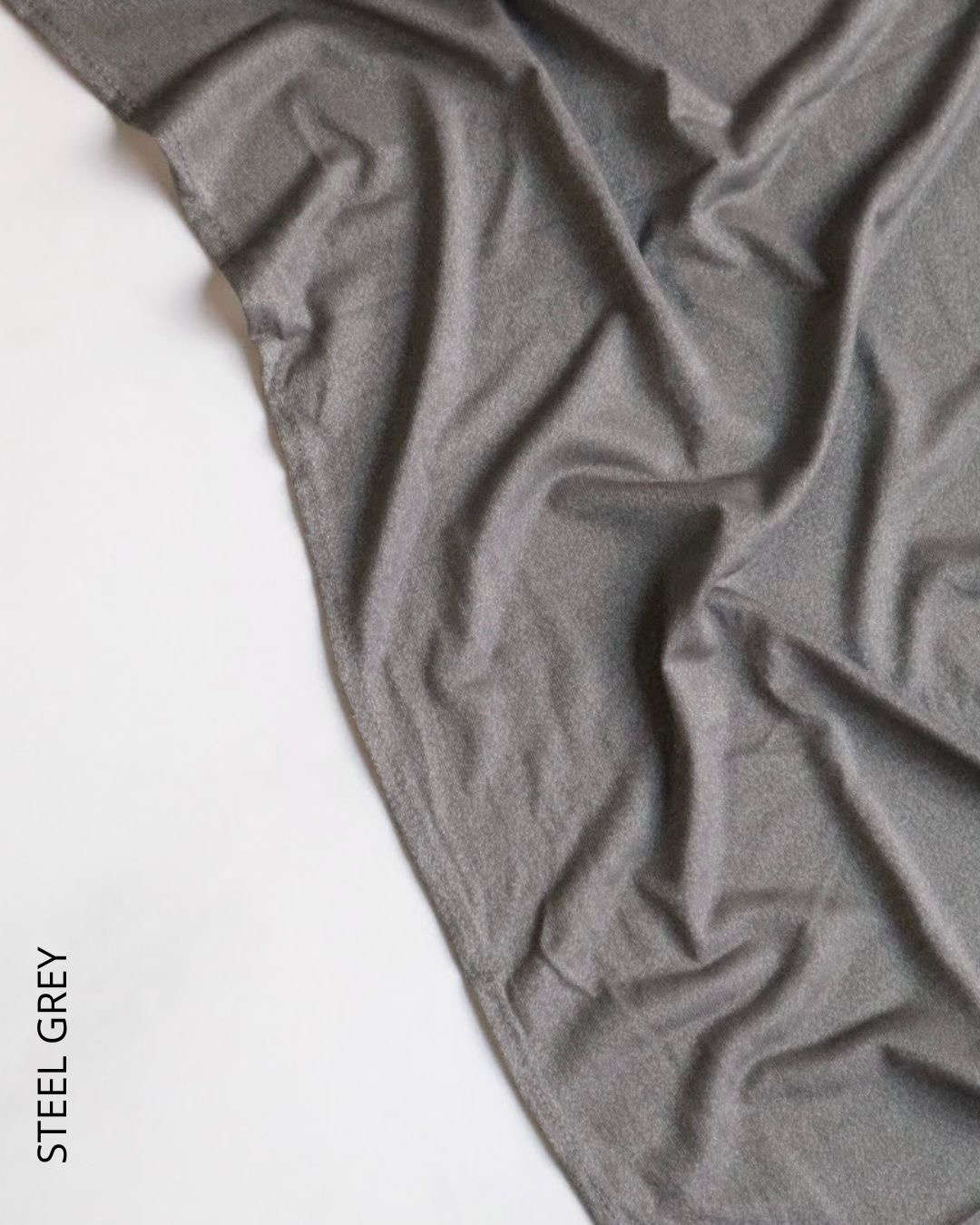 Shop Shimmer Ribbed Jersey - Steel Grey Hijabs & Shawls Online | Modesty Hut