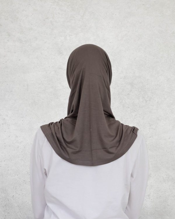 Dark Grey Slip On Hijab