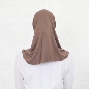 Deep Taupe Two Piece Slip On Hijab