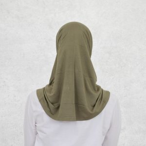 Khaki Two Piece Slip On Hijab