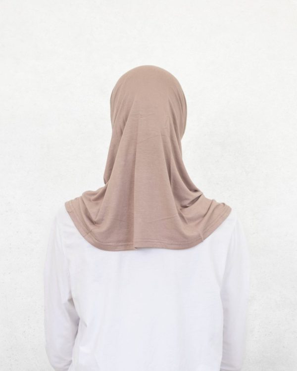 Light Mocha Two Piece Slip On Hijab