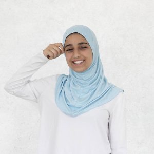 Sky Blue One Piece Slip On Hijab