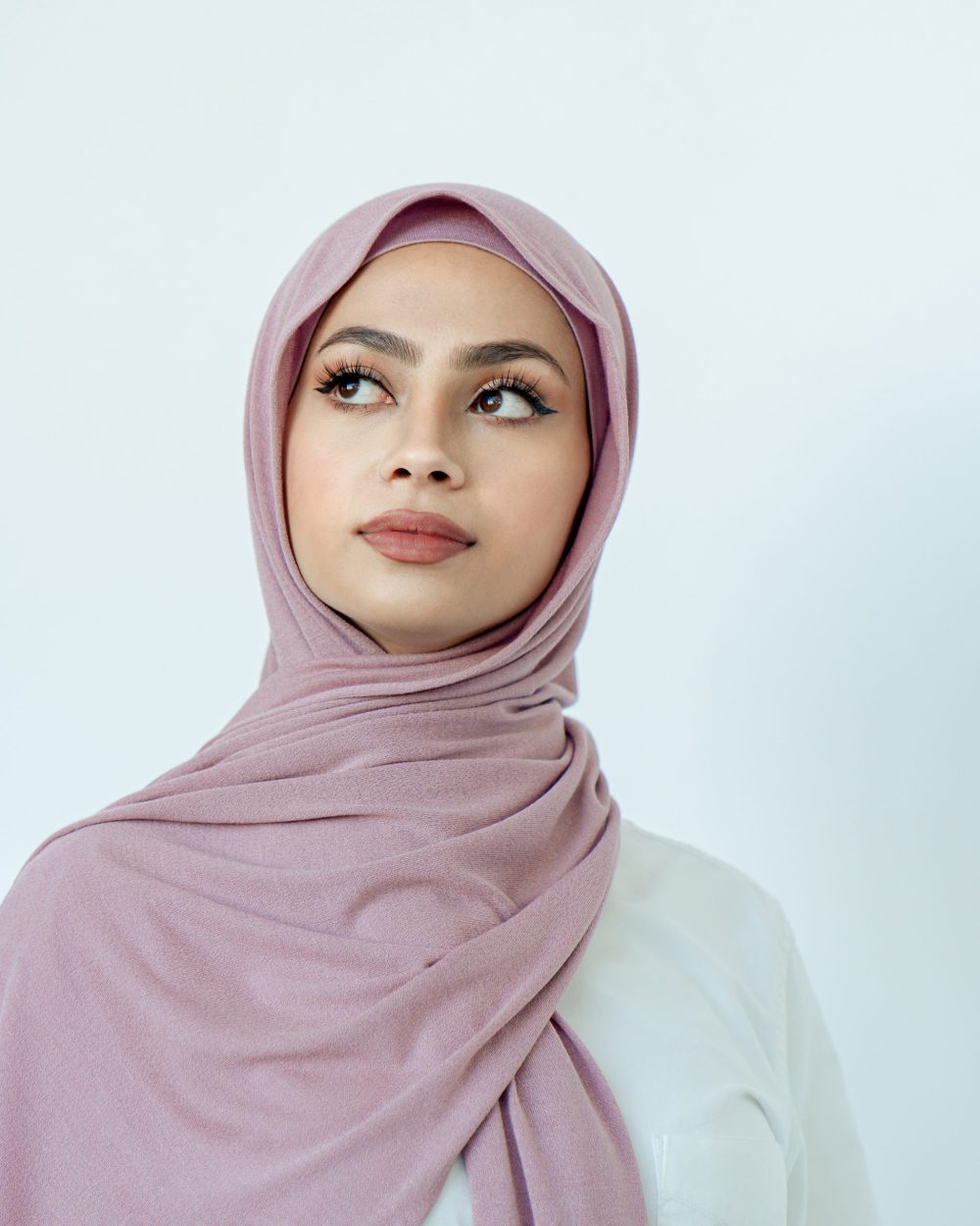 Shimmer Ribbed Jersey Hijabs Pale Pink