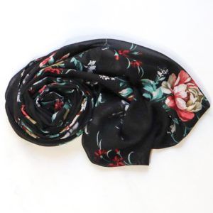 Shop Floral Chiffon Hijabs & Shawls - Black Beauty Online | Modesty Hut