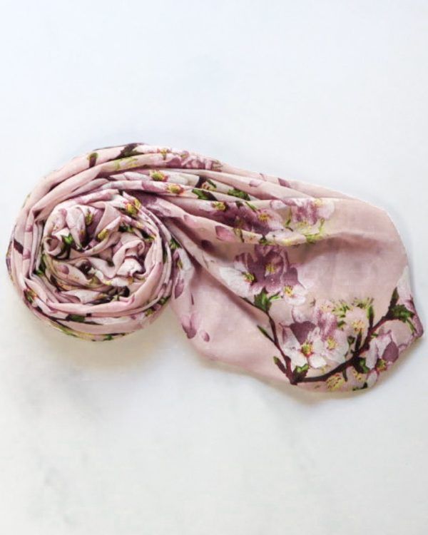 Shop Floral Chiffon Hijabs & Shawls - Pink Flora Online | Modesty Hut