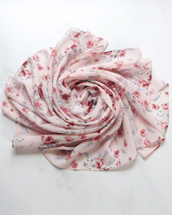 Shop Printed Chiffon Square Hijabs - Pink Lady Online | Modesty Hut