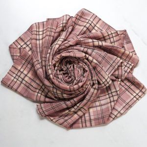 Shop Printed Chiffon Square Hijabs - Pink Tartan Online | Modesty Hut